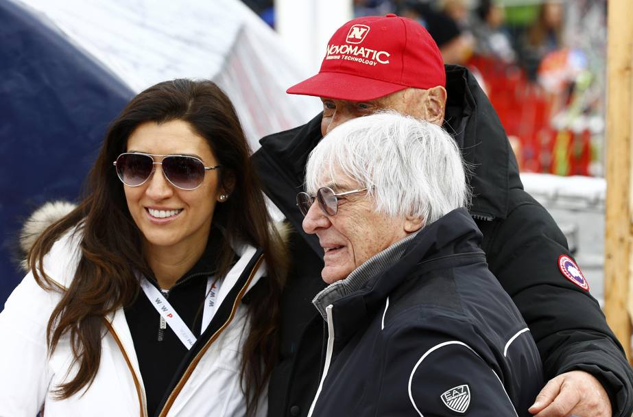 Anche Bernie Ecclestone (con la moglie Fabiana Flosi) e Niki Lausa hanno fatto il tifo. Reuters